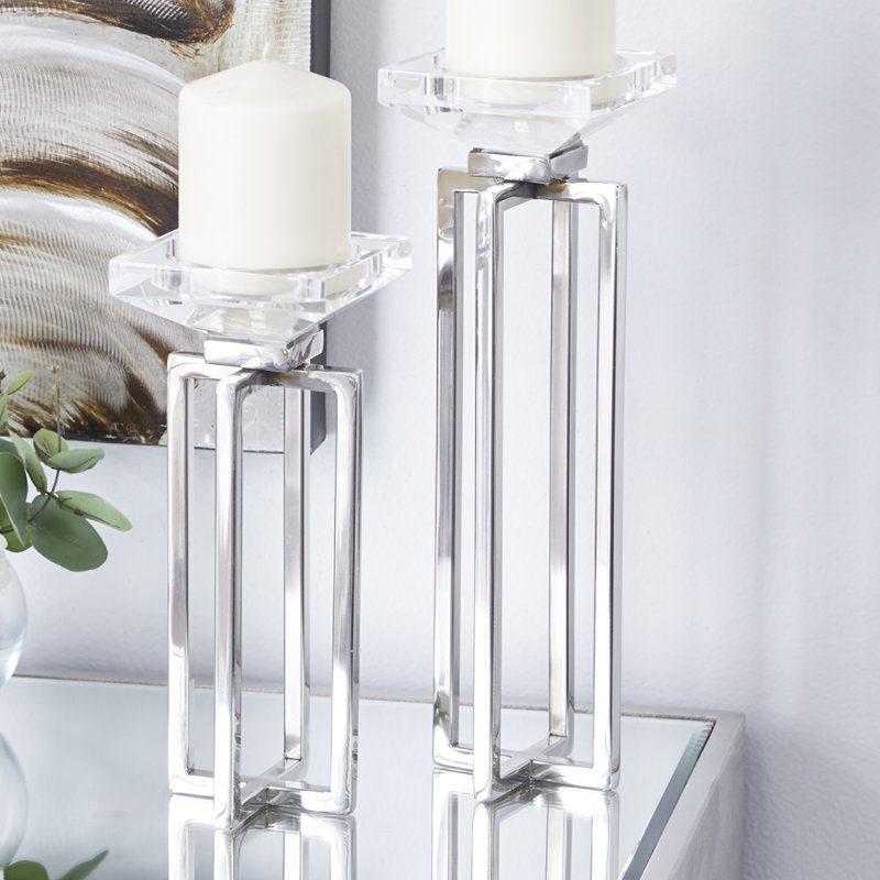 Latitude Run® 2 Piece Stainless Steel Tabletop Votive Holder Set Wayfair